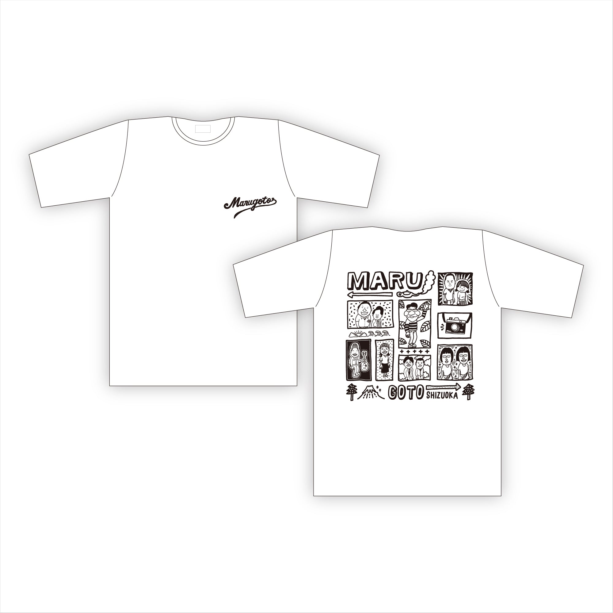 Tシャツ（まるごとバックプリント）ホワイト M / L / XL